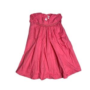Jacadi Cotton Peplum Pink Casual Kids Dress